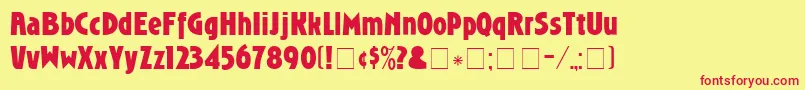 RoslingothicDgBold Font – Red Fonts on Yellow Background