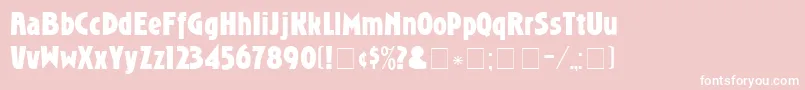 RoslingothicDgBold Font – White Fonts on Pink Background