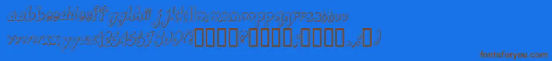 Smartie Font – Brown Fonts on Blue Background