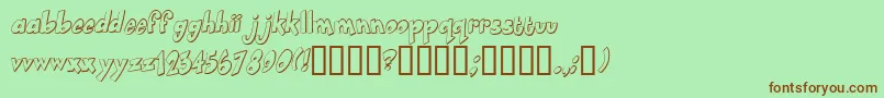 Smartie Font – Brown Fonts on Green Background