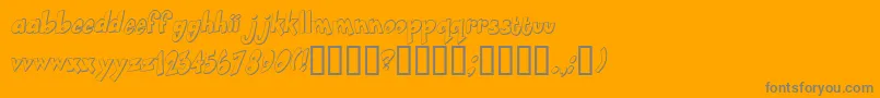 Smartie-Schriftart – Graue Schriften auf orangefarbenem Hintergrund