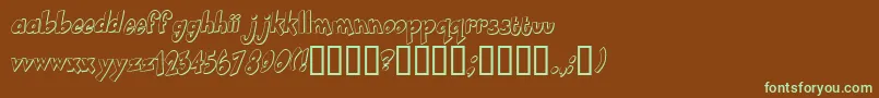 Smartie-fontti – vihreät fontit ruskealla taustalla