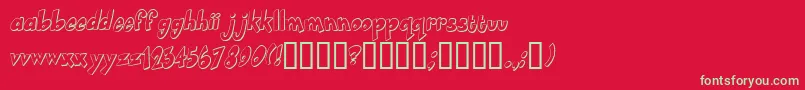 Smartie Font – Green Fonts on Red Background