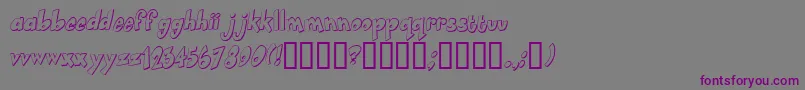 Smartie-fontti – violetit fontit harmaalla taustalla