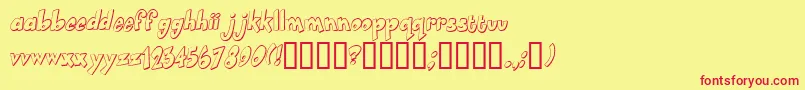 Smartie Font – Red Fonts on Yellow Background