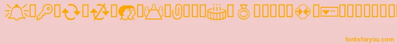 MsOutlook Font – Orange Fonts on Pink Background