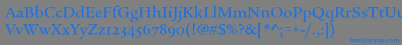 LegacySerifMdOsItcTtMed Font – Blue Fonts on Gray Background