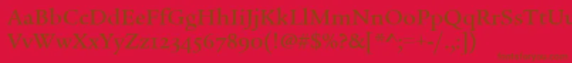LegacySerifMdOsItcTtMed Font – Brown Fonts on Red Background
