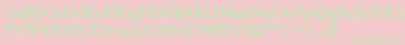 LegacySerifMdOsItcTtMed Font – Green Fonts on Pink Background