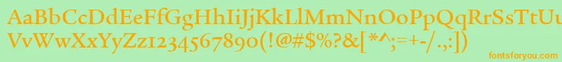 LegacySerifMdOsItcTtMed Font – Orange Fonts on Green Background