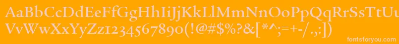 LegacySerifMdOsItcTtMed Font – Pink Fonts on Orange Background