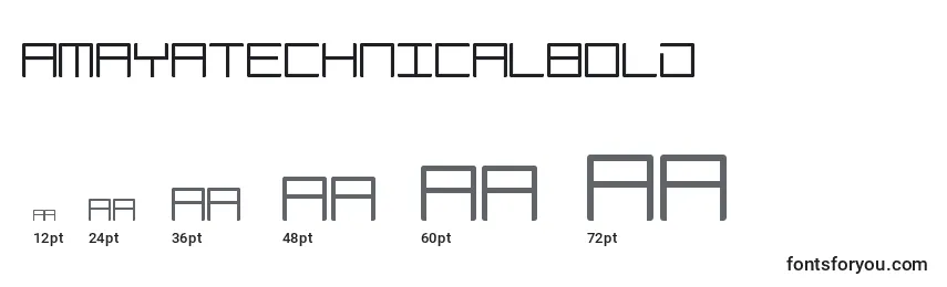 AmayaTechnicalBold Font Sizes
