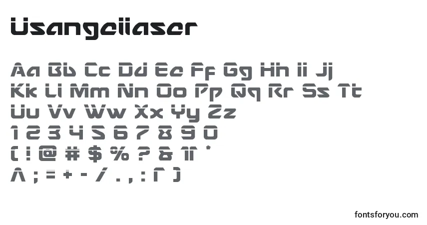 Usangellaser Font – alphabet, numbers, special characters