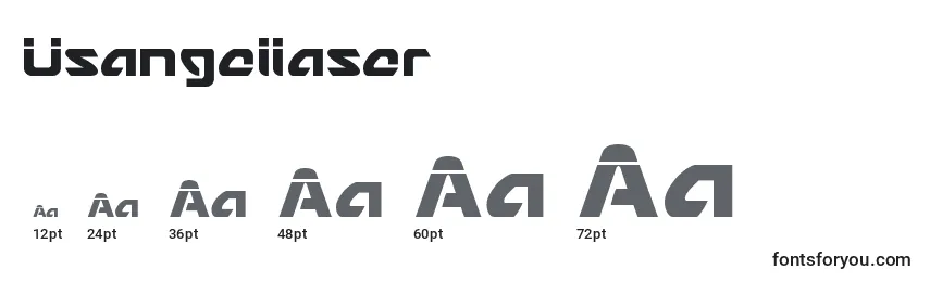 Размеры шрифта Usangellaser