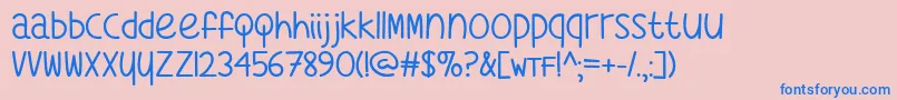WhatsMyAgeAgainTtf Font – Blue Fonts on Pink Background