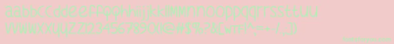 WhatsMyAgeAgainTtf Font – Green Fonts on Pink Background