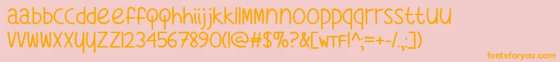 WhatsMyAgeAgainTtf Font – Orange Fonts on Pink Background