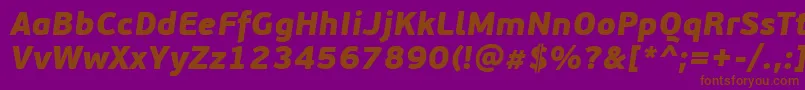 PfbeausansproBlackitalic Font – Brown Fonts on Purple Background