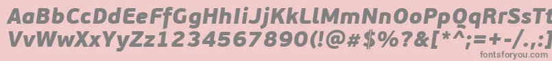 More about PfbeausansproBlackitalic Font PfbeausansproBlackitalic Font – Gray Fonts on Pink Background