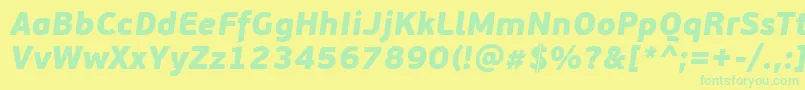 En savoir plus sur la police PfbeausansproBlackitalic Police PfbeausansproBlackitalic – polices vertes sur fond jaune
