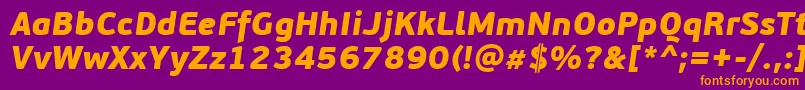 PfbeausansproBlackitalic Font – Orange Fonts on Purple Background