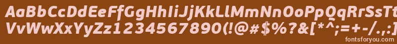 Шрифт PfbeausansproBlackitalic – розовые шрифты на коричневом фоне