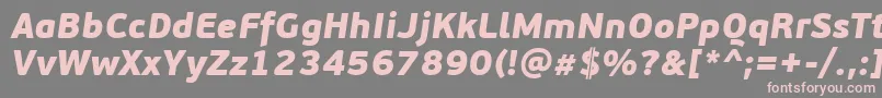 PfbeausansproBlackitalic Font – Pink Fonts on Gray Background