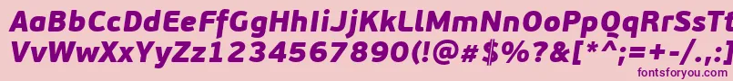 PfbeausansproBlackitalic Font – Purple Fonts on Pink Background