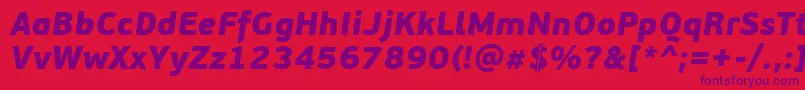 PfbeausansproBlackitalic Font – Purple Fonts on Red Background