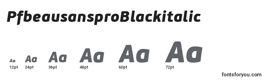 Размеры шрифта PfbeausansproBlackitalic