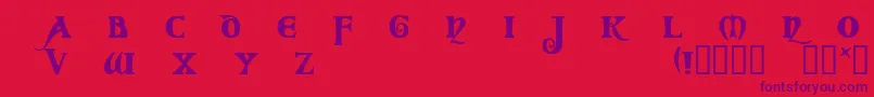 Cod Font – Purple Fonts on Red Background
