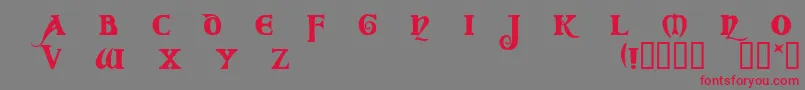 Cod Font – Red Fonts on Gray Background