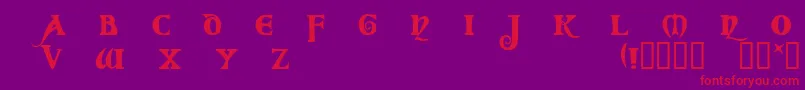 Cod Font – Red Fonts on Purple Background