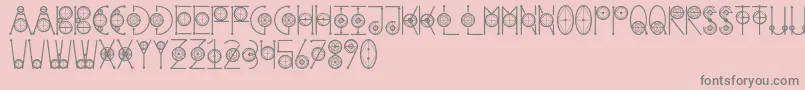 Police RoundGeometric – polices grises sur fond rose