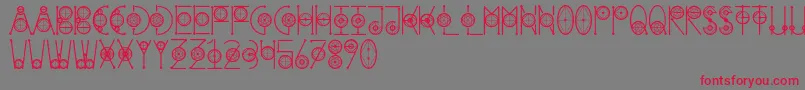 フォントRoundGeometric – 赤い文字の灰色の背景