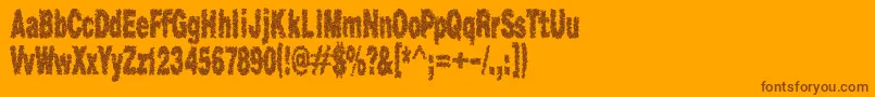 Caviarrancid Font – Brown Fonts on Orange Background
