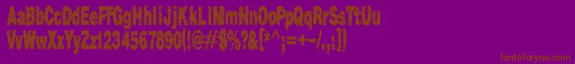fuente Caviarrancid – Fuentes Marrones Sobre Fondo Morado