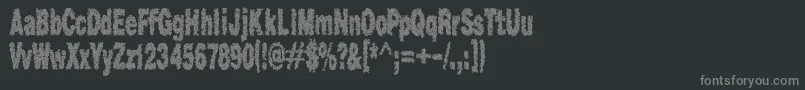 Caviarrancid Font – Gray Fonts on Black Background
