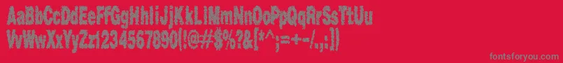 フォントCaviarrancid – 赤い背景に灰色の文字