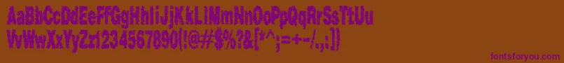 Caviarrancid Font – Purple Fonts on Brown Background