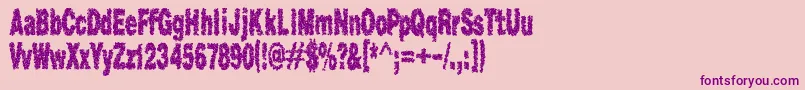 Caviarrancid-Schriftart – Violette Schriften auf rosa Hintergrund