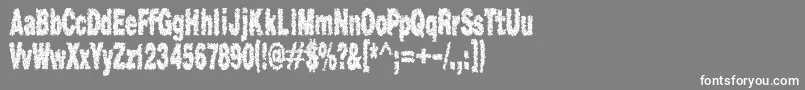 Caviarrancid Font – White Fonts on Gray Background