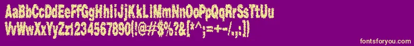 Caviarrancid Font – Yellow Fonts on Purple Background