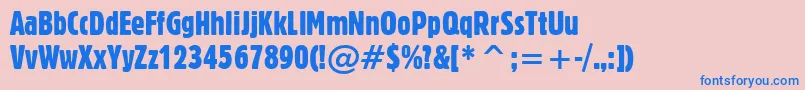 Gothic821CondensedBt Font – Blue Fonts on Pink Background