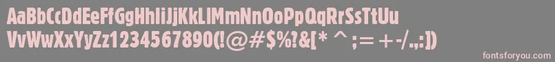 Gothic821CondensedBt Font – Pink Fonts on Gray Background