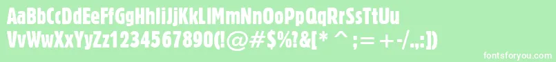 Gothic821CondensedBt Font – White Fonts on Green Background