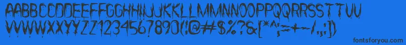 ItВґsScaryNowSt Font – Black Fonts on Blue Background