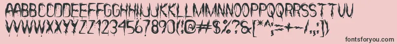 ItВґsScaryNowSt Font – Black Fonts on Pink Background