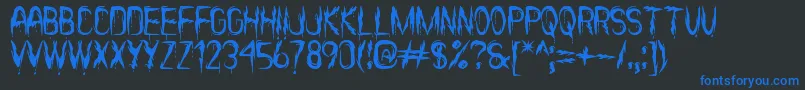 ItВґsScaryNowSt Font – Blue Fonts on Black Background