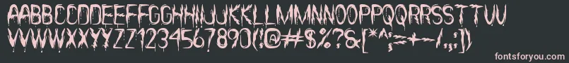 ItВґsScaryNowSt Font – Pink Fonts on Black Background